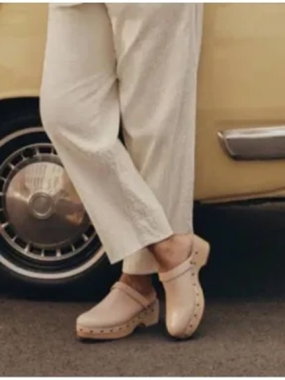 MIA Sand Wooden Swedish CLOGS